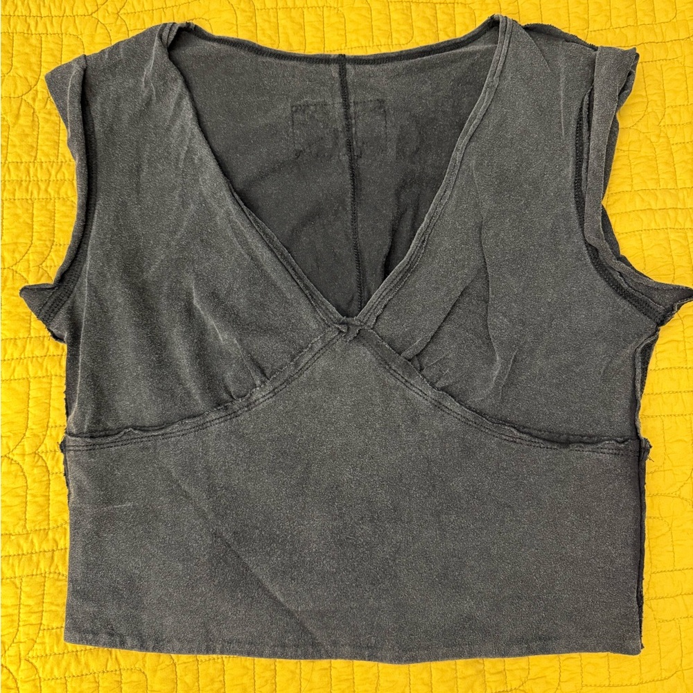 SHEIN Gray Fitted Crop Tank Top UNWORN
